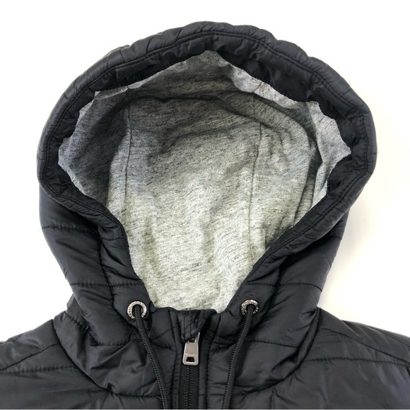 Roots quilted hoodie kanga Women’s jacket with sweatshirt sleeves Medium - Picture 3 of 13